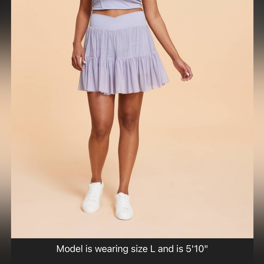 NWT BLOGILATES TikTok Viral Ballerina Skort EVENING HAZE with Pockets Sz SMALL S